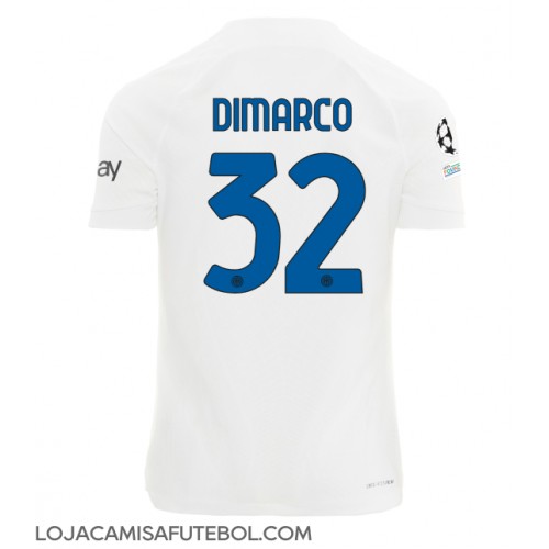 Camisa de Futebol Inter Milan Federico Dimarco #32 Equipamento Secundário 2023-24 Manga Curta